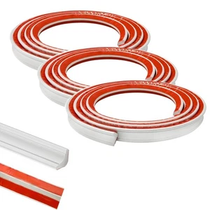 5M*3 Rolls PVC Quadrant Trim,Flexible Laminate Beading Self Adhesive Plastic - Picture 1 of 5