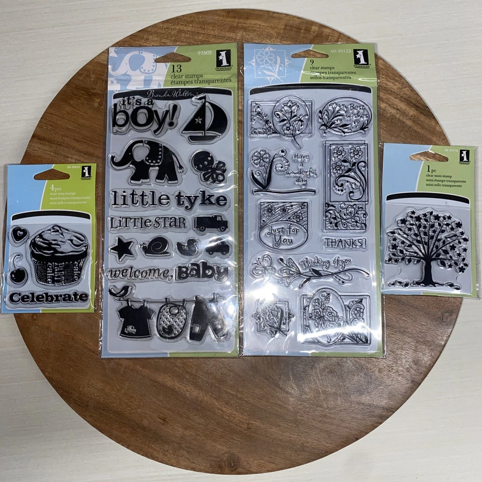 Lote de estampillas transparentes Inkadinkado bebé niño celebrar nuevo en paquete sin abrir 2007-2011 Foto 1 de 4