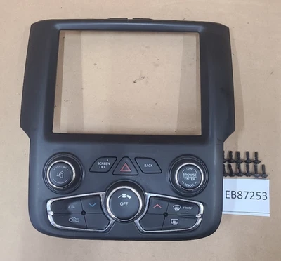 OEM 2013-2018 Dodge RAM 1500 Radio Audio AC Climate Control Panel Bezel & Screws - Image 1 of 4