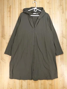 Pure Jill Damen 3X Übergröße olivgrün Kapuze Long Cardigan Staubtuch Pima Modal - Bild 1 von 11