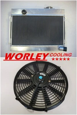 3ROW ALLOY radiator for DATSUN 510 1968-1973 / 620 Pickup 1972-1973 L16 MT & FAN Foto 1 de 4