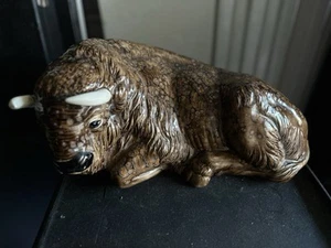 Vintage Bison Statue 16 “ L9” H2 Little Chips Shown In Last Picture Pre-owned - Picture 1 of 7