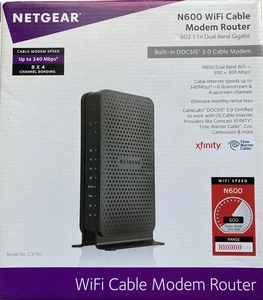 Netgear N600 wifi cable modem router. - Picture 1 of 12