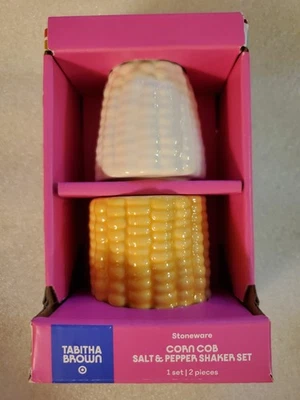 Coctelera de sal y pimienta Tabitha marrón para Target nueva en caja en forma de mazorca de maíz novedad Foto 1 de 2