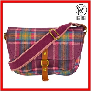 Borsa a tracolla Cath Kidston borsa a tracolla Clarendon check tartan plaid prugna CP19 - Foto 1 di 16