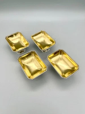 4 x VICTORIAN STERLING SILVER & GILT SALTS, ATKIN BROTHERS, SHEFFIELD, 1879 - Image 1 of 4