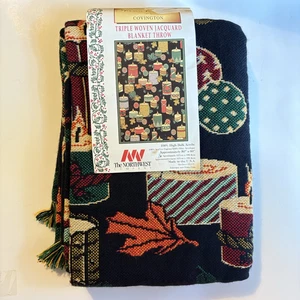 Northwest Co. Triple Woven Jacquard Christmas Throw Holiday Candles 50"x60" NWT - Picture 1 of 7