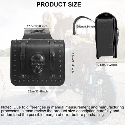 Motorcycle 20L Saddle Bag Tool Side Bag Fit For Yamaha VMax1200 VMax1700 Storage - Image 1 of 4