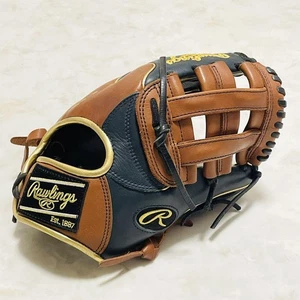 Rawlings HOH Infielder Softball Glove Right-Handed 11.25" Navy Brown - Picture 1 of 12