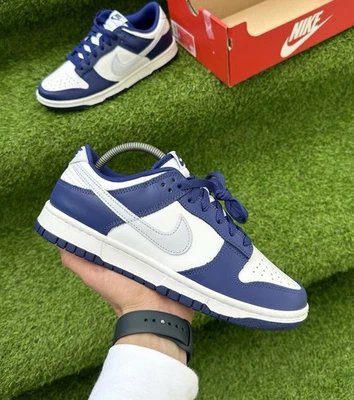 Nike Dunk Low Retro Deep Royal Blue Zapatos Auténticos Para Hombre Nuevos 8 EE. UU. Foto 1 de 4