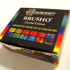 Brusho ***12 COLOR ASSORTED PACK*** Colourcraft Crystal Colour 15g Cannisters - Picture 1 of 3