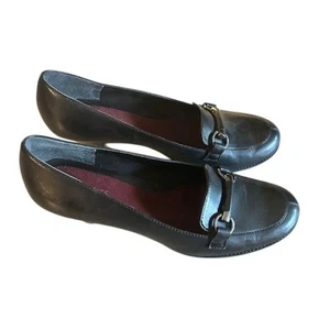 Tacones mocasines de cuero negros aerosoles - para mujer talla 7,5 (EU 38,5) - Imagen 1 de 7
