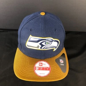 Seattle Seahawks Mütze New Era 9Fifty NFL Shiny Logo Snapback Team Cap Gold Brim - Bild 1 von 11