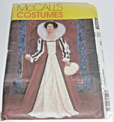 Elizabethan Tudor Queen Princess Seam Collar Gown Costume Sewing Pattern 6-12 - Image 1 of 4