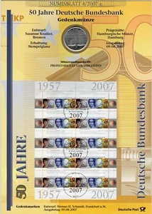 RFN arkusz numizmatyczny 4/2007 Bundesbank SREBRO - Zdjęcie 1 z 1