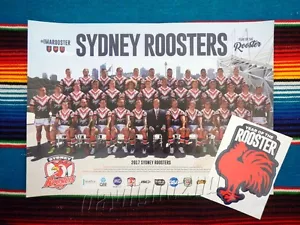 Framed 2017 SYDNEY ROOSTERS NRL Poster & Sticker - 45cm x 32cm x 3cm - Bild 1 von 3
