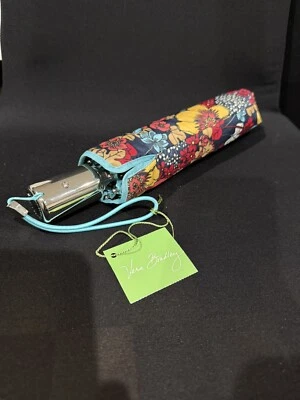 RETIRED NEW Happy Snails Vera Bradley Floral Automatic Open & Close Umbrella NWT - Image 1 of 4