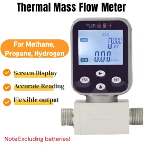 Methane Propane Hydrogen Digital Gas Flow Meter Portable Thermal Mass Flow Meter - Picture 1 of 12