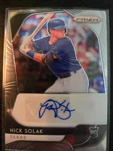 2020 Panini Prizm Rookie Auto Nick Solak #RA-NS Autograph RC - Picture 1 of 2