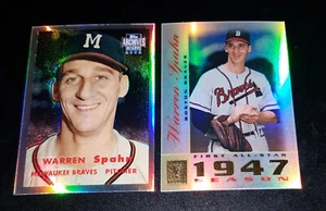 WARREN SPAHN TOPPS TRIBUTE 2003 e 2002 ARCHIVIO RISERVA RIFRATTORE BRAVES HOF - Foto 1 di 3