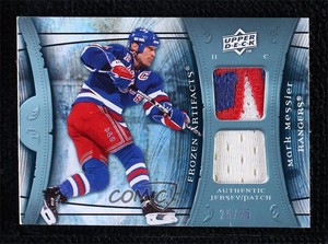 2009-10 Upper Deck Artifacts Frozen Blue Jersey/Patch /25 Mark Messier Patch HOF