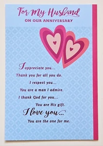 Happy Birthday/For My Husband/Greeting Card/Hallmark (incl. Envelope 8×5.5") - Picture 1 of 4