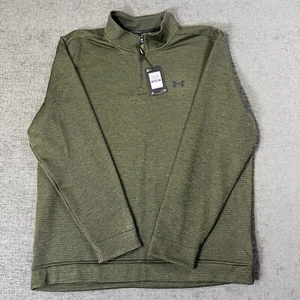 Under Armour Mens 2XL Golf 1/4 Zip Storm Green Pullover Jacket Retail $75 NWT - Picture 1 of 6