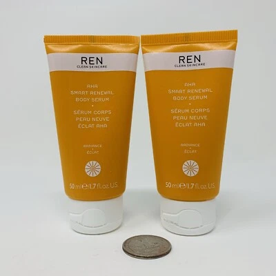 2 sueros corporales REN AHA Smart Renewal 50 ml/1,7 oz cada uno nuevo sellado Foto 1 de 2