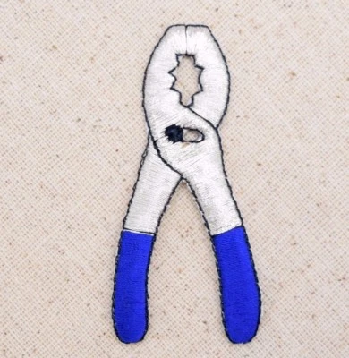 Alicates - Herramientas/Construcción Azul/Plateado - Hierro sobre Apliques/Parche Bordado Foto 1 de 2