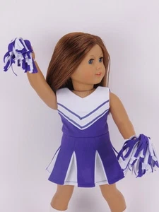 Doll Clothes 18" Purple Cheerleader Outfit Fits American Girl Dolls - Picture 1 of 3
