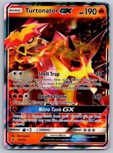 2017 Pokemon - 18/145 - Turtonator GX Holo (S&M Guardians Rising) NM - Picture 1 of 3