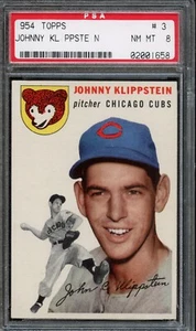 BB - 1954 Topps - #31 - Johnny Klippstein - PSA 8 - NM-MT - Bild 1 von 2