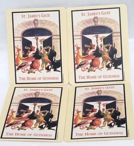 Posavasos Guinness 4,5" x 3,5" vintage "St. James Gate" mercancía oficial - Imagen 1 de 2