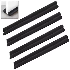 4x VOSSBACH Microfibra Porta Anti Spiffero Nero Con Doppeldichtung Guarnizione - Foto 1 di 7