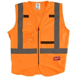 Milwaukee Premium Hi Vis Weste Multi-Pocket Warnschutz Sicherheitsweste - Bild 1 von 11