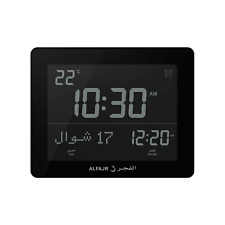 Alfajr Automatic Islamic Azan Athan Prayer Reminder Wall Clock CF-19 - Black