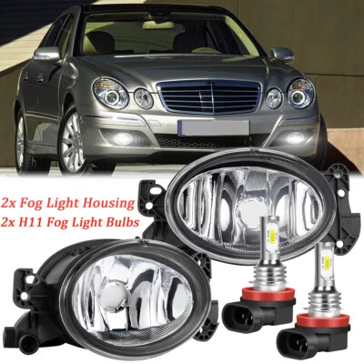 Left&Right LED Fog Lights For Mercedes Benz W211 E320 E350 E550 2007 2008 2009 - Image 1 of 4