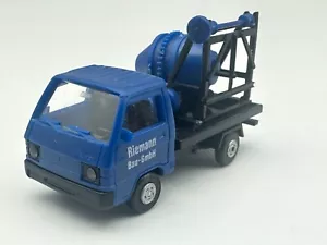 Rietze RM Mitsubishi L300 Cement Mixer Truck, RIEMANN, Blue, 1:87 HO Scale - Picture 1 of 10