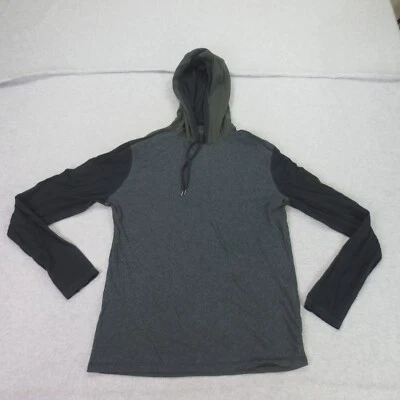 Sudadera con Capucha John Varvatos Para Hombre Mediana M Gris Negro Pullover Manga Larga Ligera Foto 1 de 4