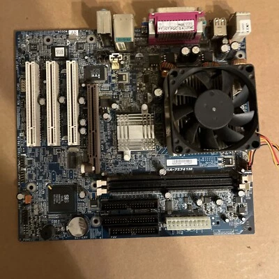 Gigabyte GA-7S741M MicroATX Motherboard CPU AMD 2800+ SDA2800DUT3D 2Ghz - Image 1 of 4