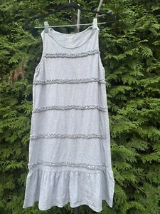 old navy girls grey silver  sequin  ruffle dress XL girls  - Picture 1 of 4