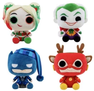 Flash de peluche de vacaciones de Navidad, Holly Harley Quinn, Santa Joker, Batman: ELIGE - Imagen 1 de 5