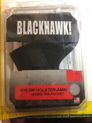 BLACKHAWK 01 Nylon Inside the Pocket Ambidextrous fits Small Auto's .22-.25 cal. - Image 1 of 4