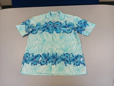 Camisa vintage Royal Creations Hawaii azul manga corta abotonada para hombre talla LG Foto 1 de 4