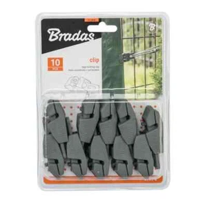 Clips de lona reutilizables de alta resistencia de plástico gris reutilizables para exteriores - Paquete de 10 - Imagen 1 de 6