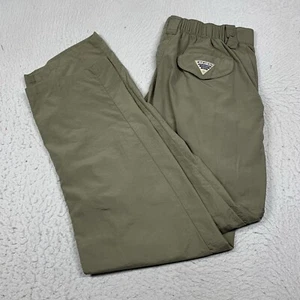 Columbia P Hiking Convertible Cargo Pants Mens Medium Green Fishing Ripstop - Picture 1 of 17