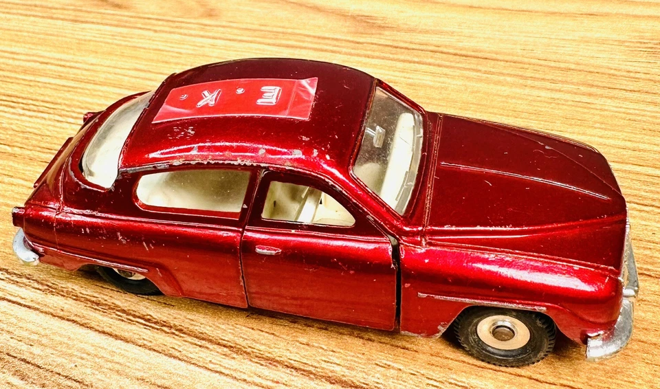 70s Dinky Toys Red Saab 96 England 1/43 Scale Meccano Made In England 3.75” - Image 1 of 4