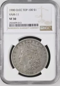 1900-O O/CC NGC VF30 VAM 11 Morgan Silver Dollar $1 BELL'ESEMPIO! VF 30 - Foto 1 di 2