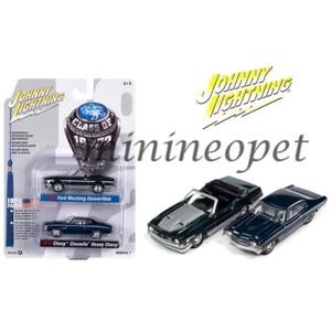 JOHNNY LIGHTNING 1972 FORD MUSTANG CONV. & CHEVY CHEVELLE 1/64 SET JLSP242 B - Picture 1 of 1