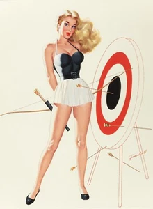 BILL RANDALL Poster or Rolled Canvas Print "RIGHT ON TARGET" - Picture 1 of 1